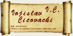 Vojislav Čičovački vizit kartica